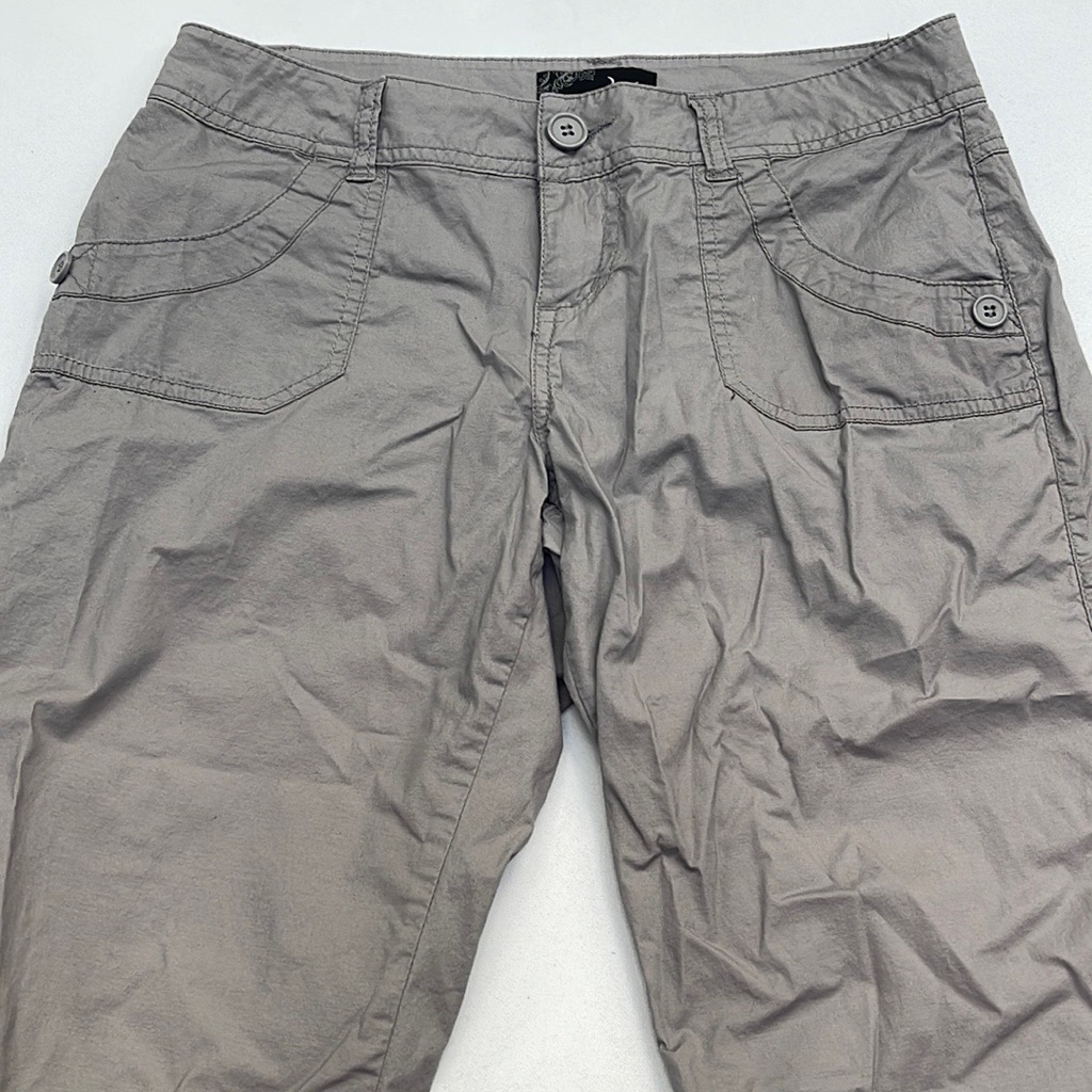 Gray Cargo Capris